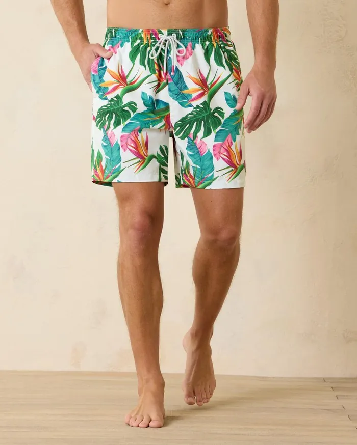 Tommy Bahama Rialto Nova Wave 6Inch Swim Trunks Palace Blue Men Swim and Boardshorts