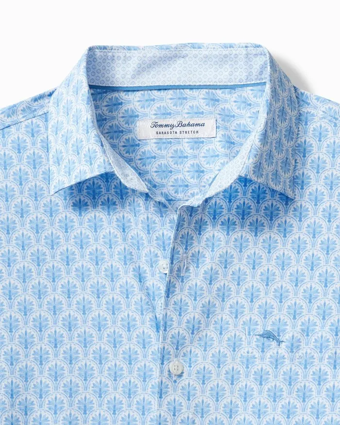 Tommy Bahama Sarasota Stretch Palm Tiles IslandZone Shirt Palace Blue Men Shirts Tommy Bahama Sarasota Stretch Palm Tiles IslandZone Shirt Palace Blue Men Shirts