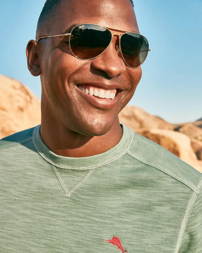 Tommy Bahama Sugar Beach Sunglasses By Maui Jim Rootbeer MenBig and TallWomen Maui Jim Sunglasses