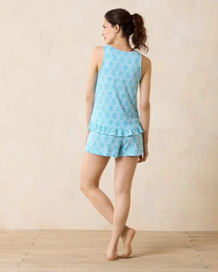 Tommy Bahama VNeck Tank Sleep Dress Aqua Blue Women Sleepwear