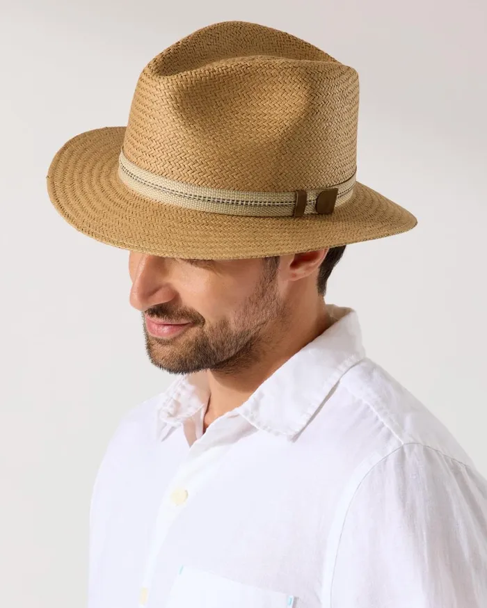 Tommy Bahama Yamba Surf Straw Hat Khaki MenBig and Tall Hats and Caps