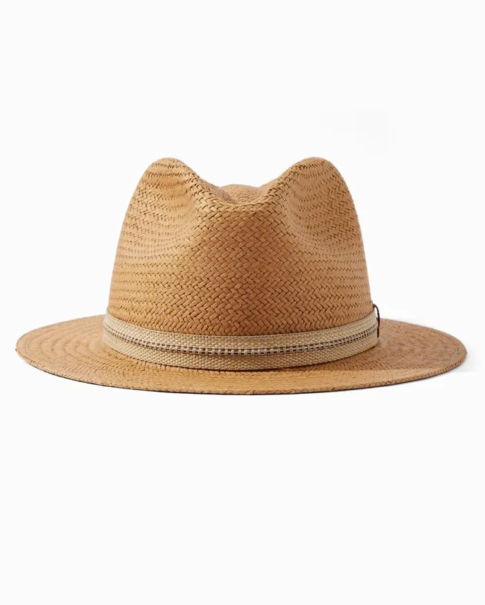 Tommy Bahama Yamba Surf Straw Hat Khaki MenBig and Tall Hats and Caps