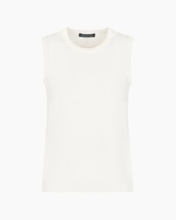 Top With Allover Logo White Women Armani Matching Sets