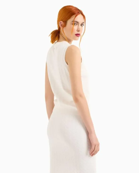 Top With Allover Logo White Women Armani Matching Sets Top With Allover Logo White Women Armani Matching Sets