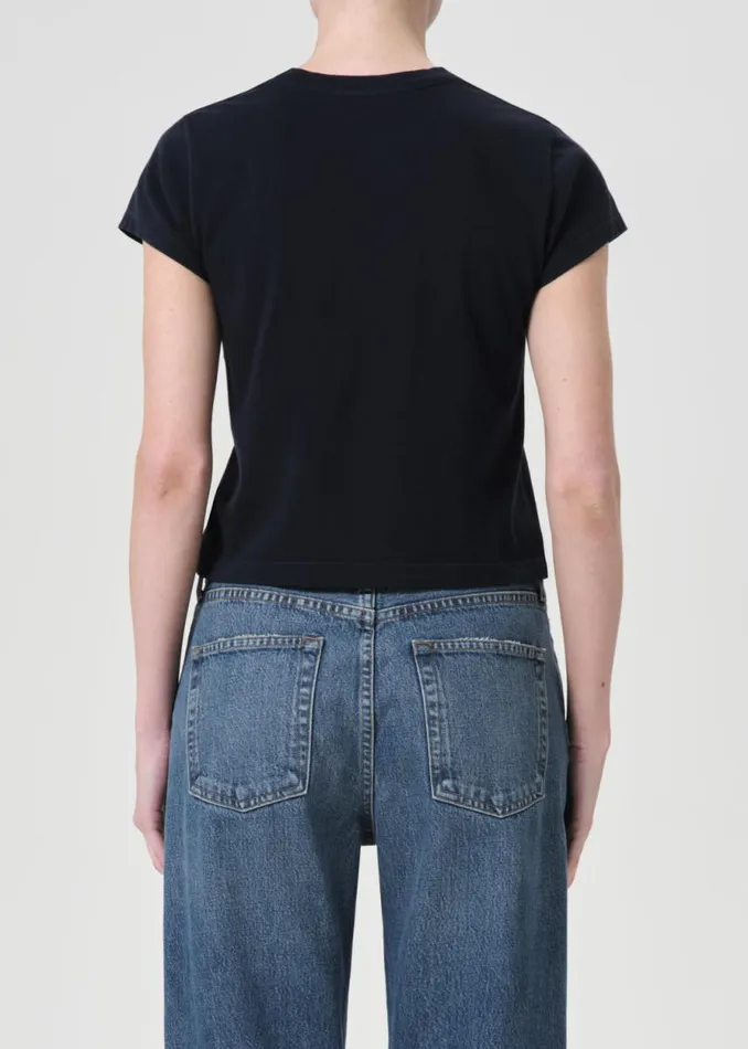 Tops and Bodysuits Women Agolde Adine Shrunken Tee In Storm