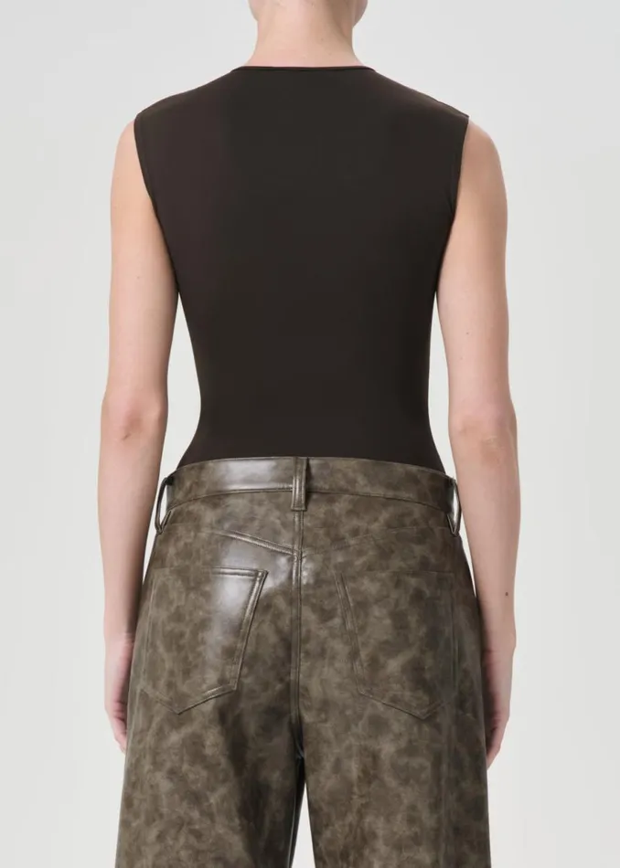 Tops and Bodysuits Women Agolde Aura Sleeveless Bodysuit In Potion