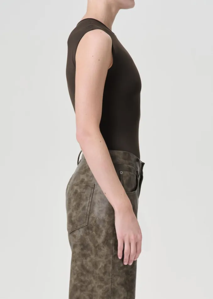 Tops and Bodysuits Women Agolde Aura Sleeveless Bodysuit In Potion