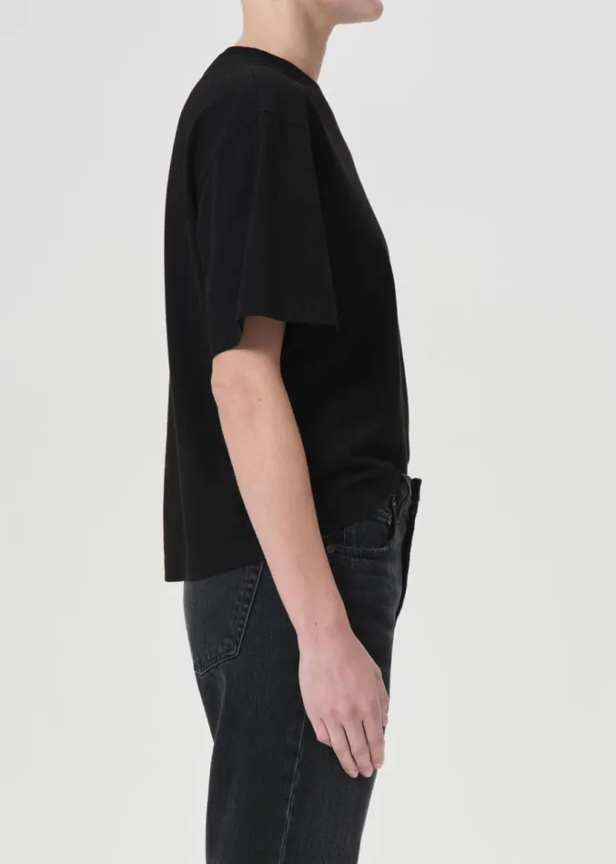 Tops and Bodysuits Women Agolde Sulma Drop Shoulder Tee In Black