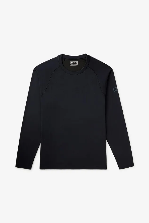 Tops and TShirts Men Fila Lucky Ace Seamless Long Sleeve Top 001 Black