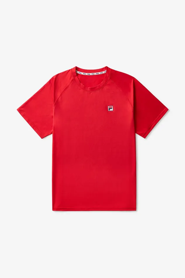 Tops and TShirts Men Fila Short Sleeve Crewneck 622 Fila Red