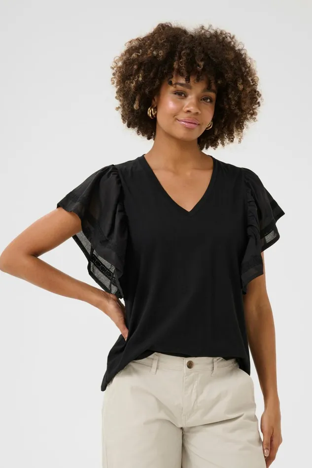 Tops and TShirts Women CULTURE CUaca Tshirt Black