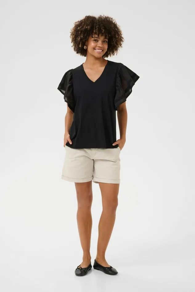 Tops and TShirts Women CULTURE CUaca Tshirt Black