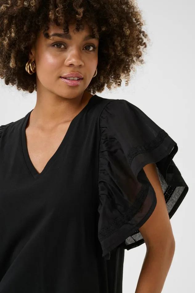 Tops and TShirts Women CULTURE CUaca Tshirt Black
