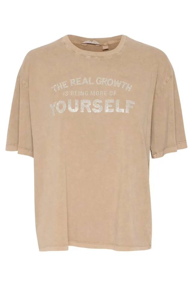 Tops and TShirts Women CULTURE CUchamanna Tshirt Dune Wash
