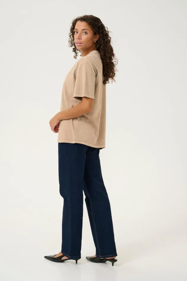 Tops and TShirts Women CULTURE CUchamanna Tshirt Dune Wash