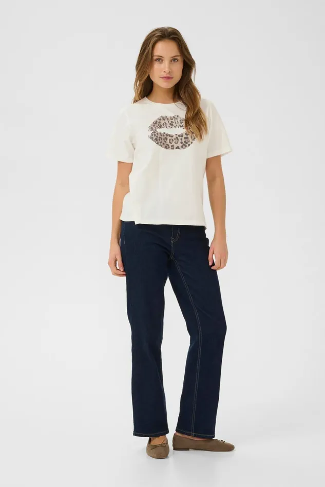 Tops and TShirts Women CULTURE CUnuga Tshirt Spring Gardenia