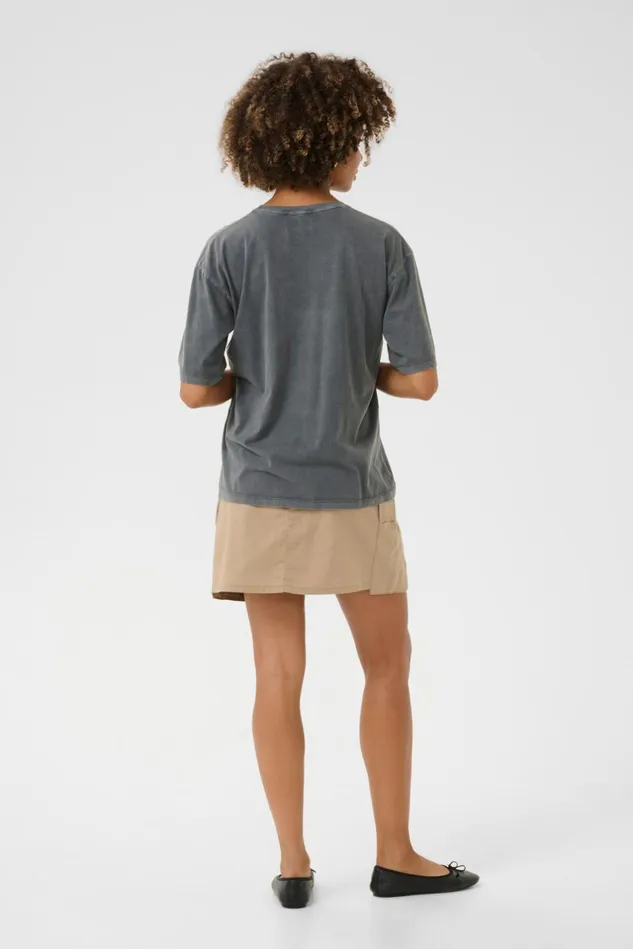 Tops and TShirts Women CULTURE CUreem Tshirt Black Wash