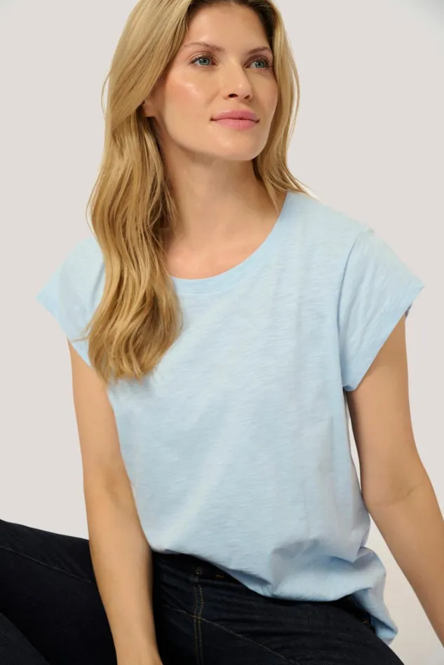 Tops and TShirts Women CULTURE CUrenata Tshirt Cashmere Blue