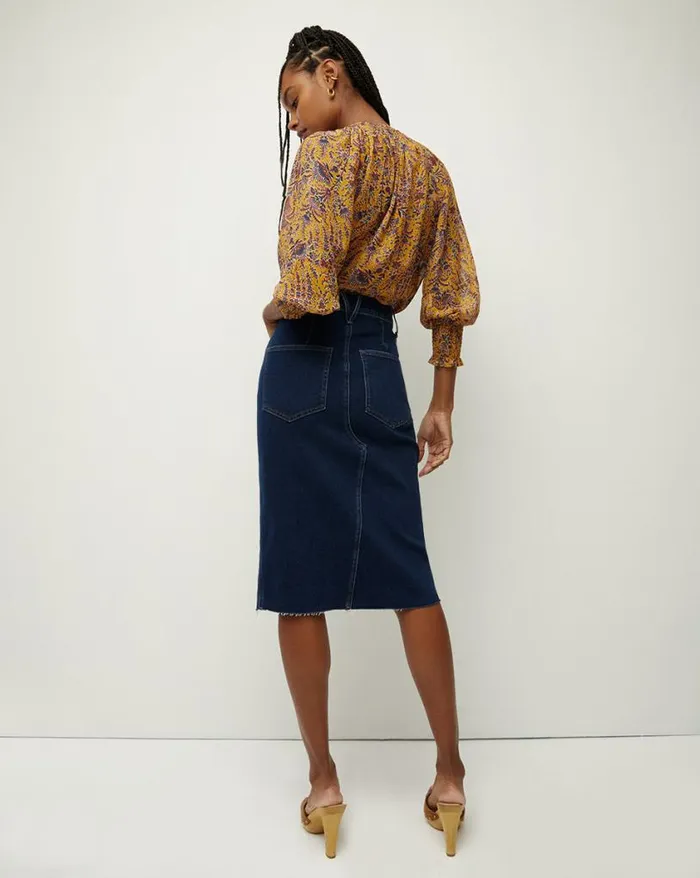 Tops and Tees Shop Veronica Beard Amato Top Saffron Multi