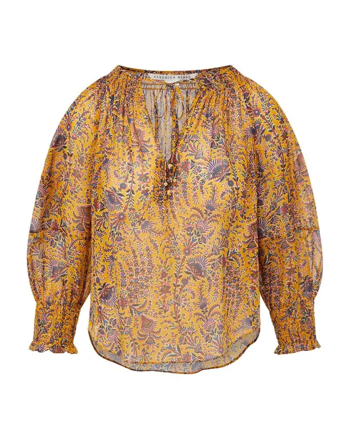 Tops and Tees Shop Veronica Beard Amato Top Saffron Multi