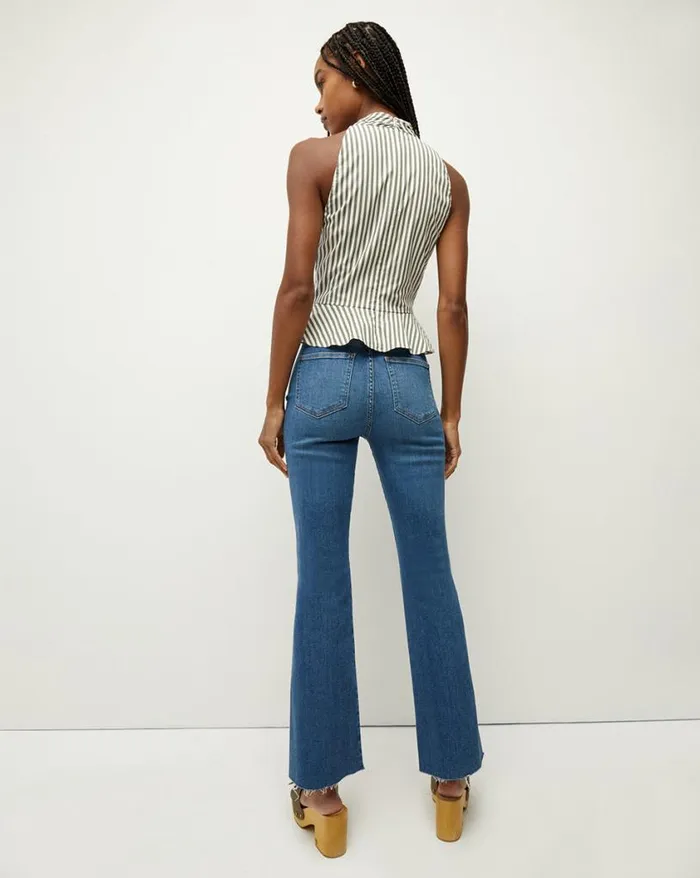 Tops and Tees Shop Veronica Beard Drey Striped Top Bright Armywhite