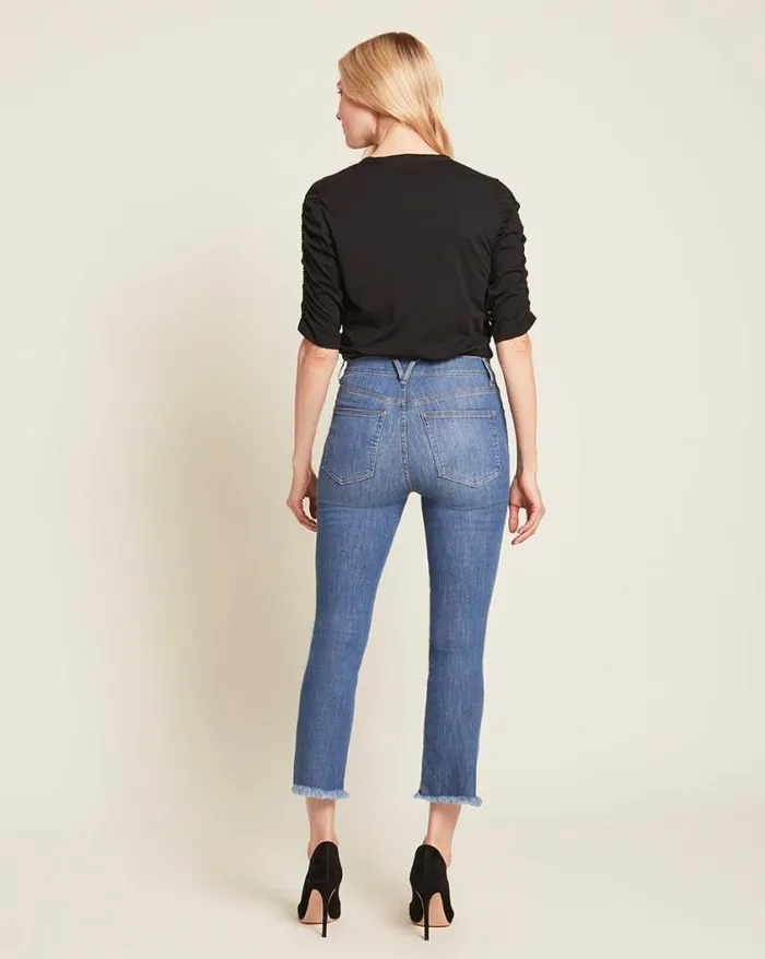 Tops and Tees Shop Veronica Beard Waldorf RuchedSleeve Tee Black