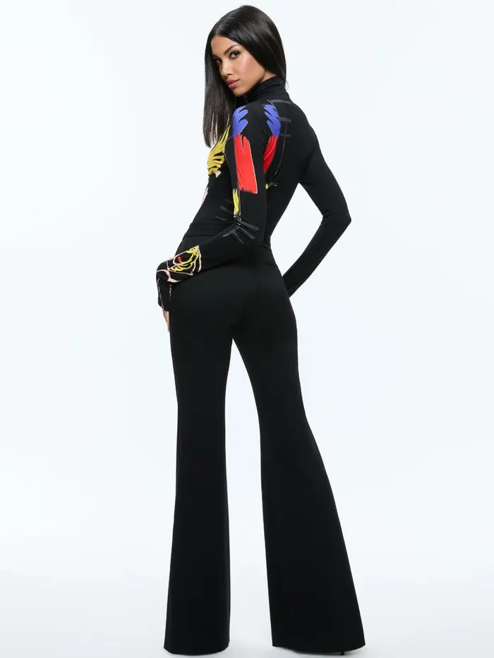 Tops Women Alice Olivia AO X TOM WESSELMANN DELAINA LONG SLEEVE TURTLENECK TOP Natural Beauty