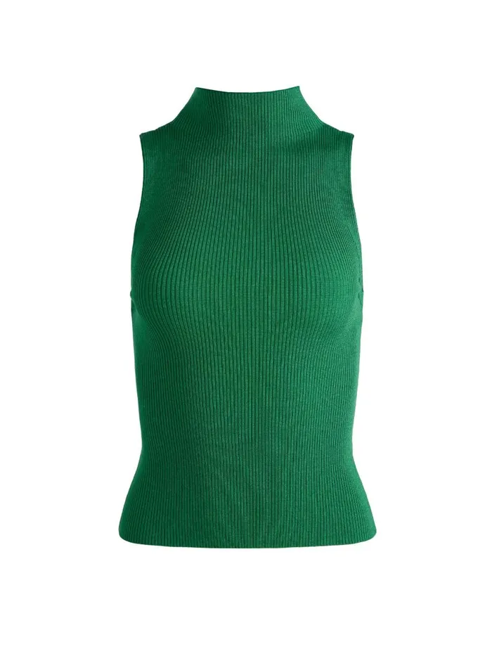 Tops Women Alice Olivia DARCEY TURTLENECK TANK Black