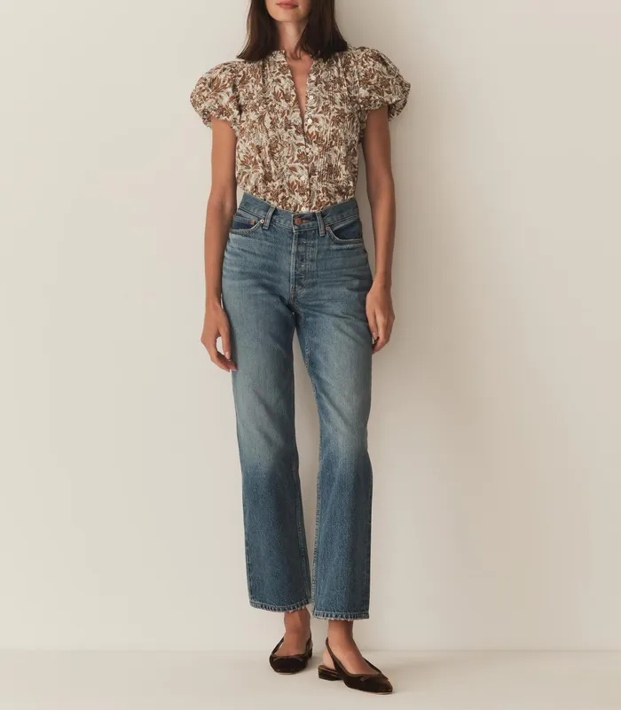 Tops Women DEN Millie Top Blanc Narcissus Floral Tops Women DEN Millie Top Blanc Narcissus Floral