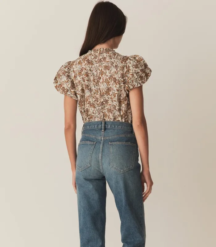 Tops Women DEN Millie Top Blanc Narcissus Floral Tops Women DEN Millie Top Blanc Narcissus Floral