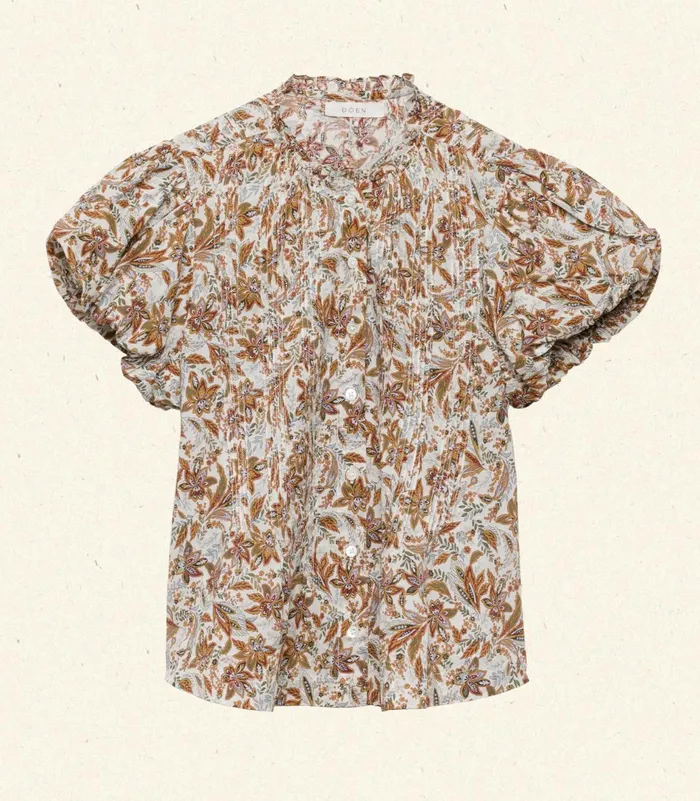Tops Women DEN Millie Top Blanc Narcissus Floral Tops Women DEN Millie Top Blanc Narcissus Floral