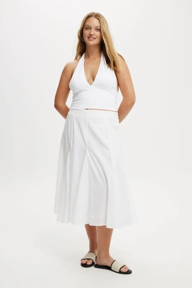 Tory V Neck Halter Top White Women Cotton On Tops