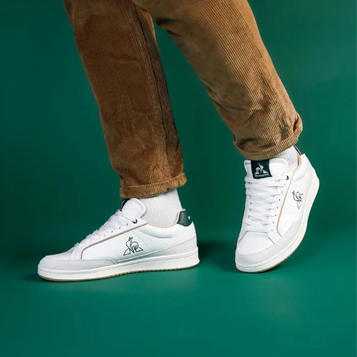 Trainers And Sneakers Men Le Coq Sportif Shoes NOAH2 Optical White Trekking Green Trainers And Sneakers Men Le Coq Sportif Shoes NOAH2 Optical White Trekking Green
