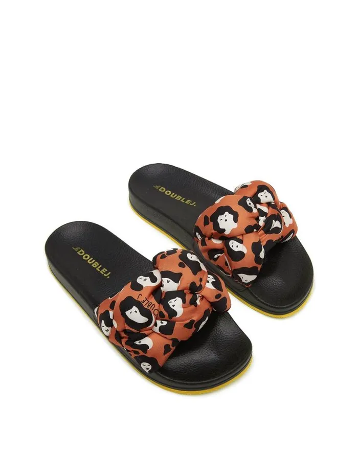 Treccia Slides Lady Leopard Women La Double J Shoes Treccia Slides Lady Leopard Women La Double J Shoes
