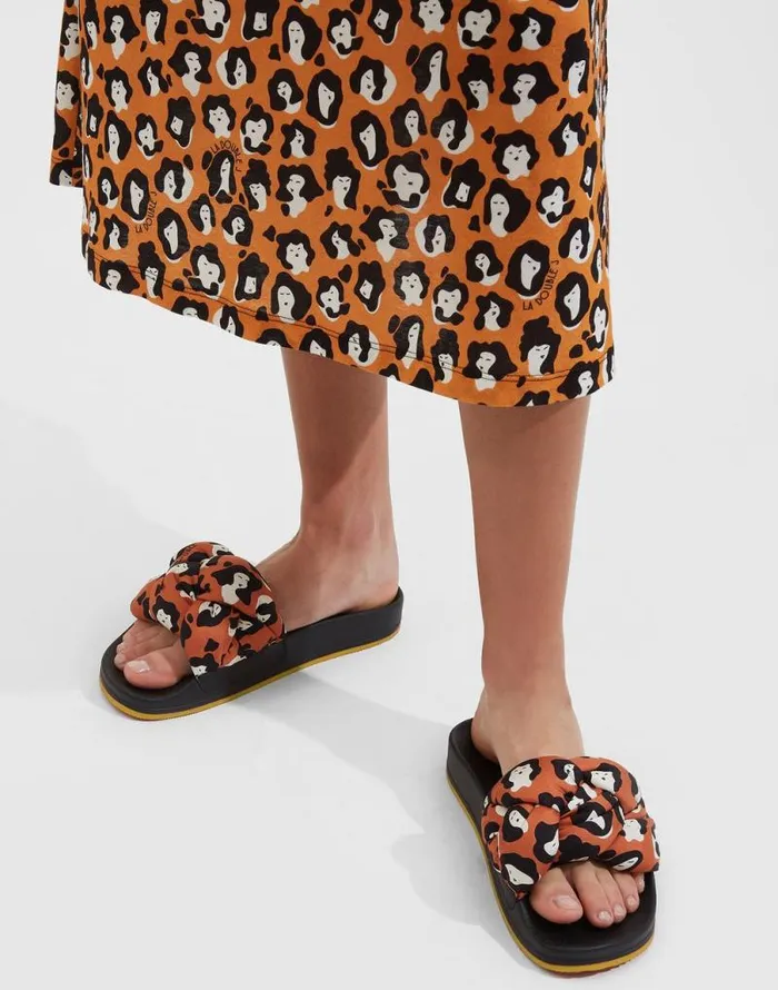 Treccia Slides Lady Leopard Women La Double J Shoes Treccia Slides Lady Leopard Women La Double J Shoes
