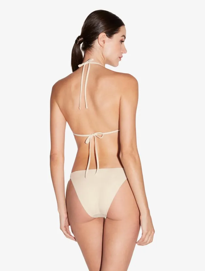 Triangle Bikini Top In Champagne With Beading Swim La Perla Bikinis