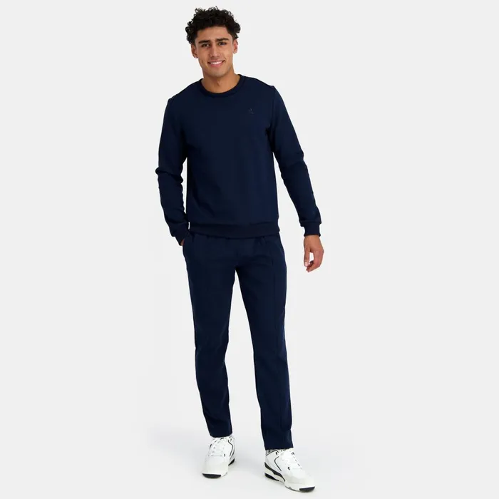 Trousers And Joggers Men Le Coq Sportif Ton Sur Ton Trousers Coupe Droite Dark Velvet