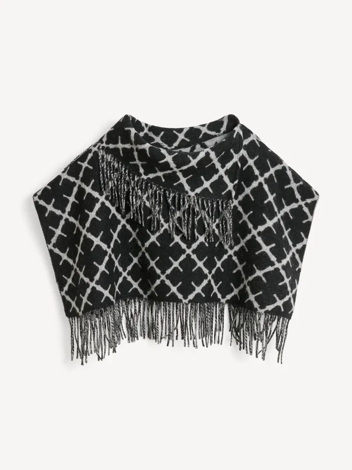 Turtlos Wool Bib Light Grey Melange Women By Malene Birger Scarves