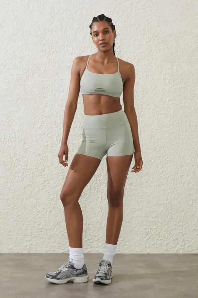 Ultra Luxe Mesh Shortie Short Green Cloud Women Cotton On Shorts