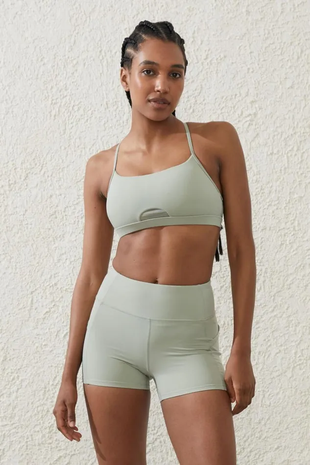 Ultra Luxe Mesh Shortie Short Green Cloud Women Cotton On Shorts