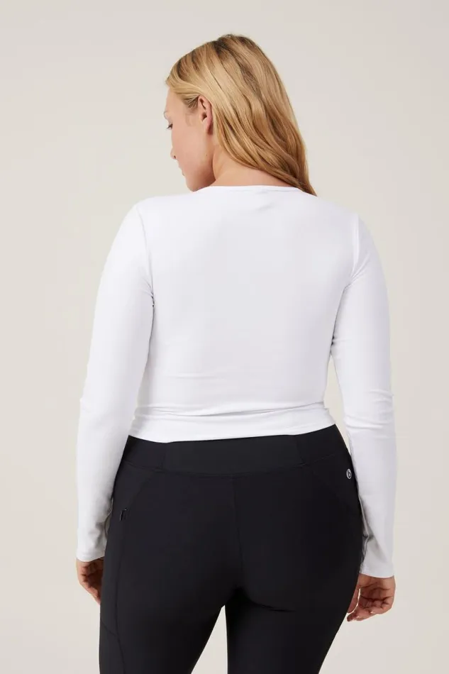 Ultra Soft Fitted Long Sleeve Top White Women Cotton On Tops Ultra Soft Fitted Long Sleeve Top White Women Cotton On Tops