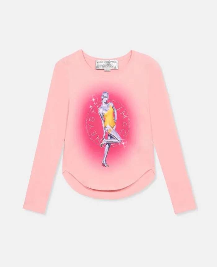Unisex TShirts Stella McCartney Sexy Robot Oversized Organic Cotton TShirt Pink Unisex TShirts Stella McCartney Sexy Robot Oversized Organic Cotton TShirt Pink