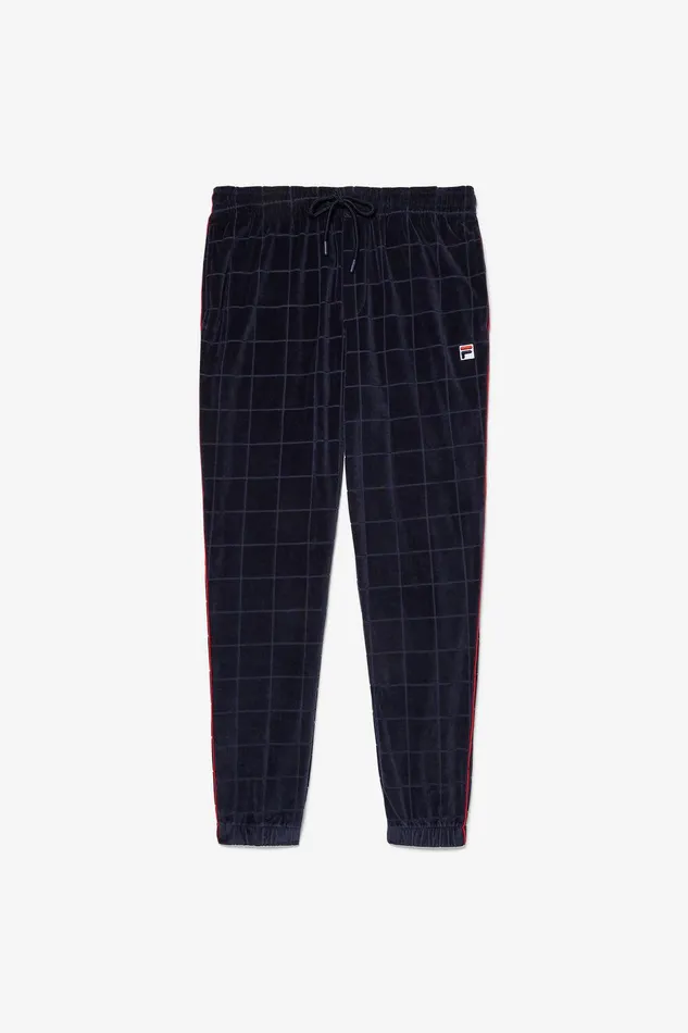 Velour Sets Men Fila Ivy League Velour Track Pant 431 Fila Navyfila Red