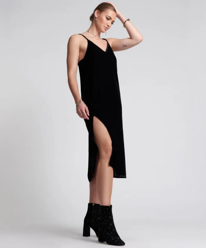 VELVET LOVER MIDI SLIP DRESS Women One Teaspoon Midi and Maxi Dresses