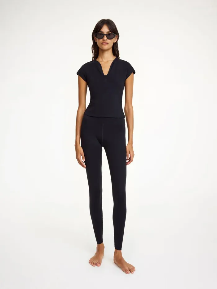 Venazia Athletic Top Black Women By Malene Birger Athleisure Wear