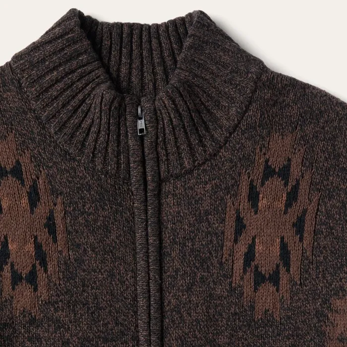Vertical Aztec Cardigan Brown Men Stetson Sweaters and Hoodies