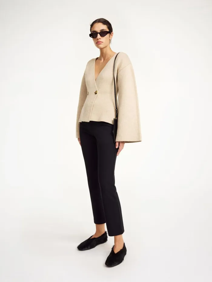 Vilea Cropped Trousers Black Women By Malene Birger Trousers