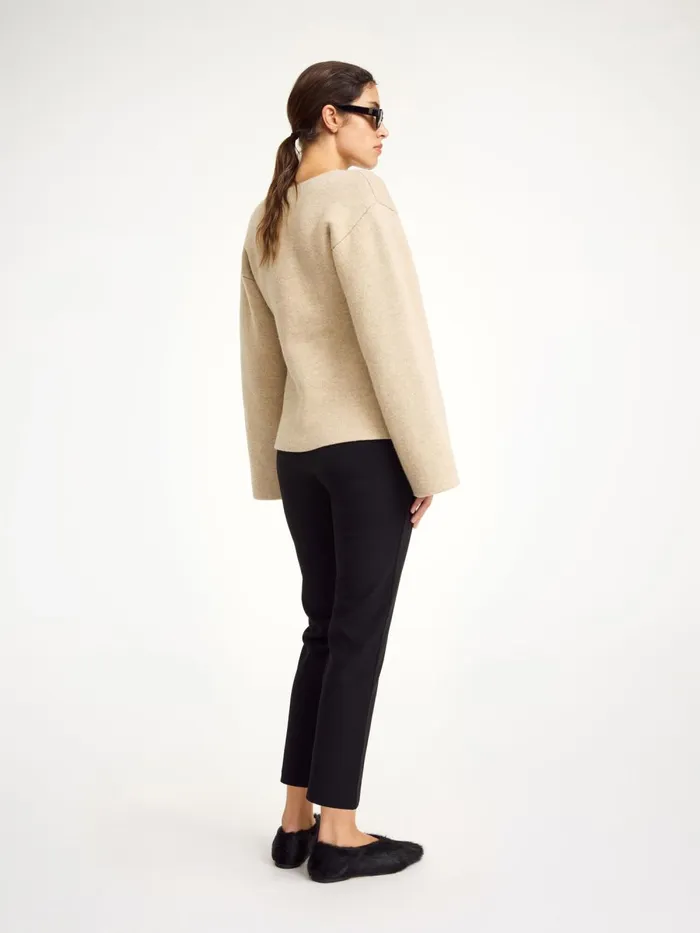 Vilea Cropped Trousers Black Women By Malene Birger Trousers