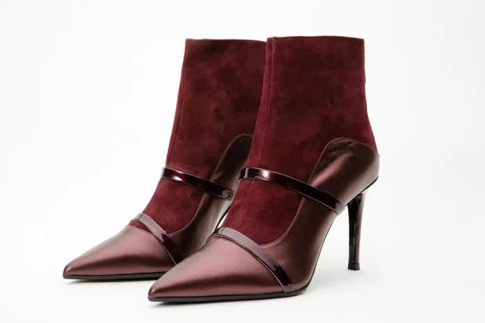 Vinci Leather Boots and Booties The Manila Burgundy Leather Ankle Boot 8211 Women