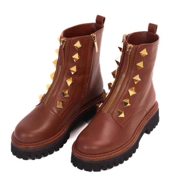 Vinci Leather Boots and Booties The Ottawa Brown Leather Ankle Boot 8211 Women